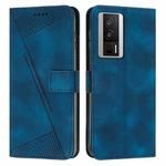 For Xiaomi Redmi K60 / K60 Pro Dream Triangle Leather Phone Case with Lanyard(Blue)