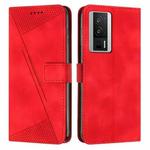 For Xiaomi Redmi K60 / K60 Pro Dream Triangle Leather Phone Case with Lanyard(Red)