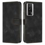 For Xiaomi Redmi K60 / K60 Pro Dream Triangle Leather Phone Case with Lanyard(Black)