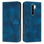 For Xiaomi Redmi Note 8 Pro Dream Triangle Leather Phone Case with Lanyard(Blue)