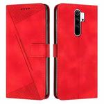 For Xiaomi Redmi Note 8 Pro Dream Triangle Leather Phone Case with Lanyard(Red)