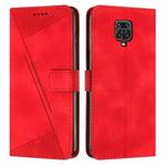 For Xiaomi Redmi Note 9 Pro / Note 9S Dream Triangle Leather Phone Case with Lanyard(Red)