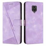 For Xiaomi Redmi Note 9 Pro / Note 9S Dream Triangle Leather Phone Case with Lanyard(Purple)