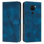 For Xiaomi Redmi Note 9 / 10X Dream Triangle Leather Phone Case with Lanyard(Blue)