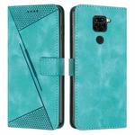 For Xiaomi Redmi Note 9 / 10X Dream Triangle Leather Phone Case with Lanyard(Green)