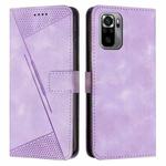 For Xiaomi Redmi Note 10 4G / Note 10S Dream Triangle Leather Phone Case with Lanyard(Purple)