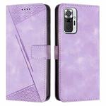 For Xiaomi Redmi Note 10 Pro / Note 10 Pro Max Dream Triangle Leather Phone Case with Lanyard(Purple)