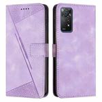 For Xiaomi Redmi Note 11 Pro 4G Global Dream Triangle Leather Phone Case with Lanyard(Purple)