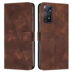 For Xiaomi Redmi Note 11 Pro 4G Global Dream Triangle Leather Phone Case with Lanyard(Brown)