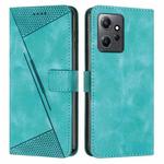 For Xiaomi Redmi Note 12 4G Global Dream Triangle Leather Phone Case with Lanyard(Green)