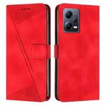 For Xiaomi Redmi Note 12 Pro 4G Global Dream Triangle Leather Phone Case with Lanyard(Red)