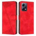 For Xiaomi Redmi Note 12 Pro+ Global Dream Triangle Leather Phone Case with Lanyard(Red)