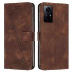 For Xiaomi Redmi Note 12S Dream Triangle Leather Phone Case with Lanyard(Brown)