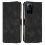 For Xiaomi Redmi Note 12S Dream Triangle Leather Phone Case with Lanyard(Black)