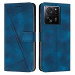 For Xiaomi 13T / Xiaomi 13T Pro Dream Triangle Leather Phone Case with Lanyard(Blue)