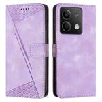 For Xiaomi Redmi Note 13 Dream Triangle Leather Phone Case with Lanyard(Purple)