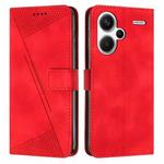 For Xiaomi Redmi Note 13 Pro+ Dream Triangle Leather Phone Case with Lanyard(Red)