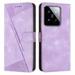 For Xiaomi 14 Dream Triangle Leather Phone Case with Lanyard(Purple)