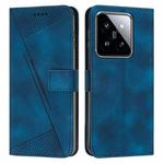 For Xiaomi 14 Pro Dream Triangle Leather Phone Case with Lanyard(Blue)