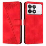 For Xiaomi Redmi K70E Dream Triangle Leather Phone Case with Lanyard(Red)