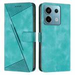 For Xiaomi Redmi Note 13 Pro 4G Global Dream Triangle Leather Phone Case with Lanyard(Green)