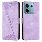 For Xiaomi Redmi Note 13 Pro 4G Global Dream Triangle Leather Phone Case with Lanyard(Purple)