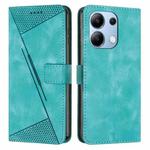 For Xiaomi Redmi Note 13 4G Global Dream Triangle Leather Phone Case with Lanyard(Green)