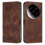 For Xiaomi 14 Ultra Dream Triangle Leather Phone Case with Lanyard(Brown)