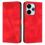 For Xiaomi Redmi 13 4G Dream Triangle Leather Phone Case with Lanyard(Red)