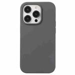 For iPhone 15 Pro Max Liquid Silicone Phone Case(Charcoal Black)