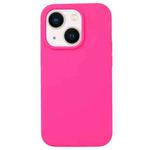 For iPhone 15 Plus Liquid Silicone Phone Case(Brilliant Pink)