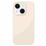 For iPhone 15 Liquid Silicone Phone Case(Antique White)