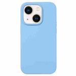 For iPhone 14 Plus Liquid Silicone Phone Case(Azure Blue)