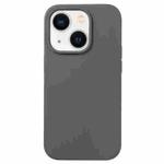 For iPhone 14 Plus Liquid Silicone Phone Case(Charcoal Black)