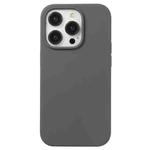For iPhone 14 Pro Liquid Silicone Phone Case(Charcoal Black)