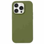 For iPhone 12 Pro Max Liquid Silicone Phone Case(Pine Green)