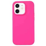 For iPhone 12 mini Liquid Silicone Phone Case(Brilliant Pink)