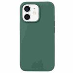 For iPhone 12 mini Liquid Silicone Phone Case(Clover Green)