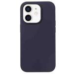 For iPhone 12 mini Liquid Silicone Phone Case(Berry Purple)