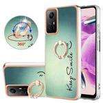 For Xiaomi Redmi Note 12S 4G Electroplating Dual-side IMD Phone Case with Ring Holder(Smile)
