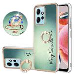 For Xiaomi Redmi Note 12 4G Electroplating Dual-side IMD Phone Case with Ring Holder(Smile)
