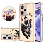 For Xiaomi Redmi Note 12 Pro+ Global Electroplating Dual-side IMD Phone Case with Ring Holder(Lucky Dog)