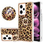 For Xiaomi Redmi Note 12 Pro 5G Global Electroplating Dual-side IMD Phone Case with Ring Holder(Leopard Print)