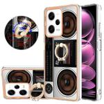 For Xiaomi Redmi Note 12 Pro 5G Global Electroplating Dual-side IMD Phone Case with Ring Holder(Retro Radio)