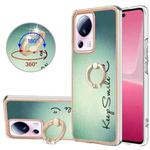 For Xiaomi 13 Lite 5G Electroplating Dual-side IMD Phone Case with Ring Holder(Smile)
