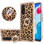 For Xiaomi Redmi Note 11s / Note 11 4G Electroplating Dual-side IMD Phone Case with Ring Holder(Leopard Print)