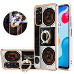 For Xiaomi Redmi Note 11s / Note 11 4G Electroplating Dual-side IMD Phone Case with Ring Holder(Retro Radio)