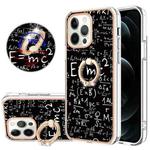 For iPhone 12 / 12 Pro Electroplating Dual-side IMD Phone Case with Ring Holder(Equation)