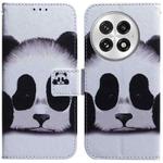 For OnePlus 13 Coloured Drawing Flip Leather Phone Case(Panda)