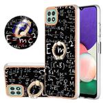 For Samsung Galaxy A22 5G US Version Electroplating Dual-side IMD Phone Case with Ring Holder(Equation)